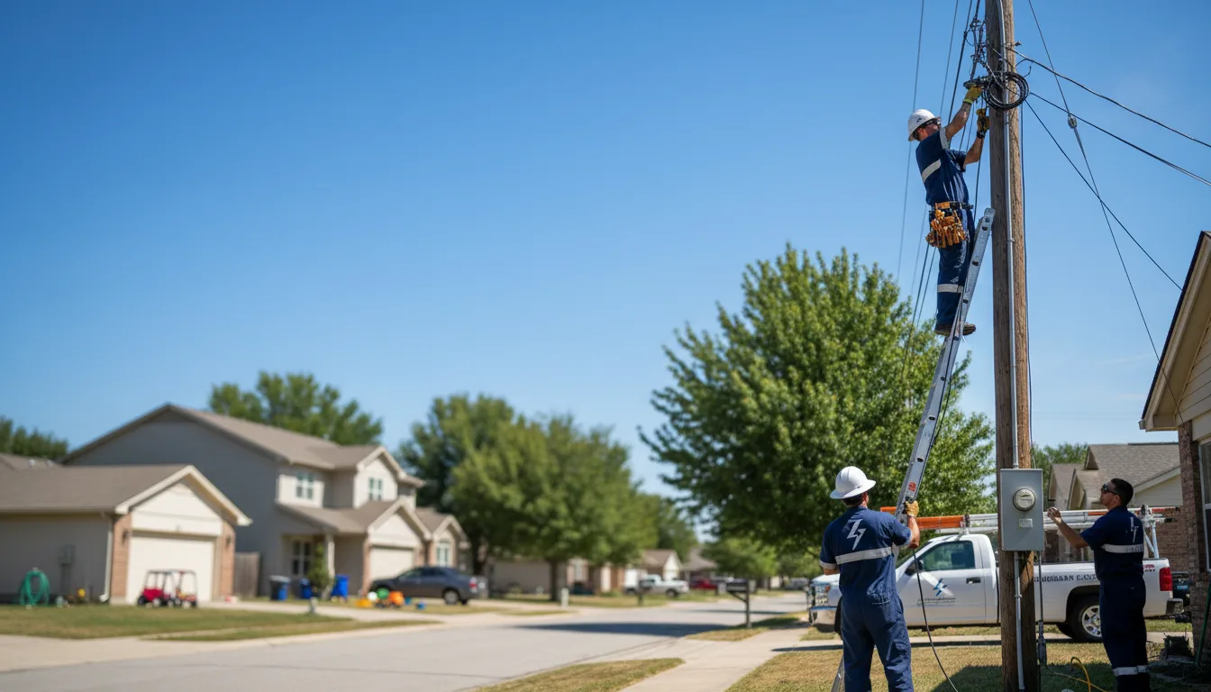 Residential electrician providing installation services in Traskwood, AR